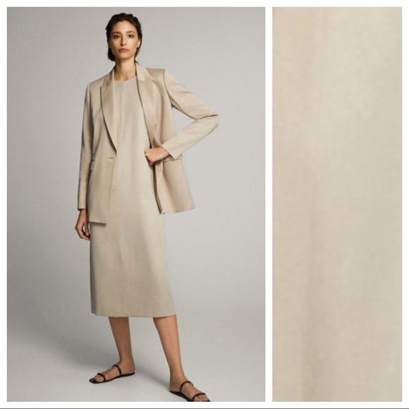 NWT Massimo Dutti Halterneck Midi Dress Size 4. - Picture 2 of 9